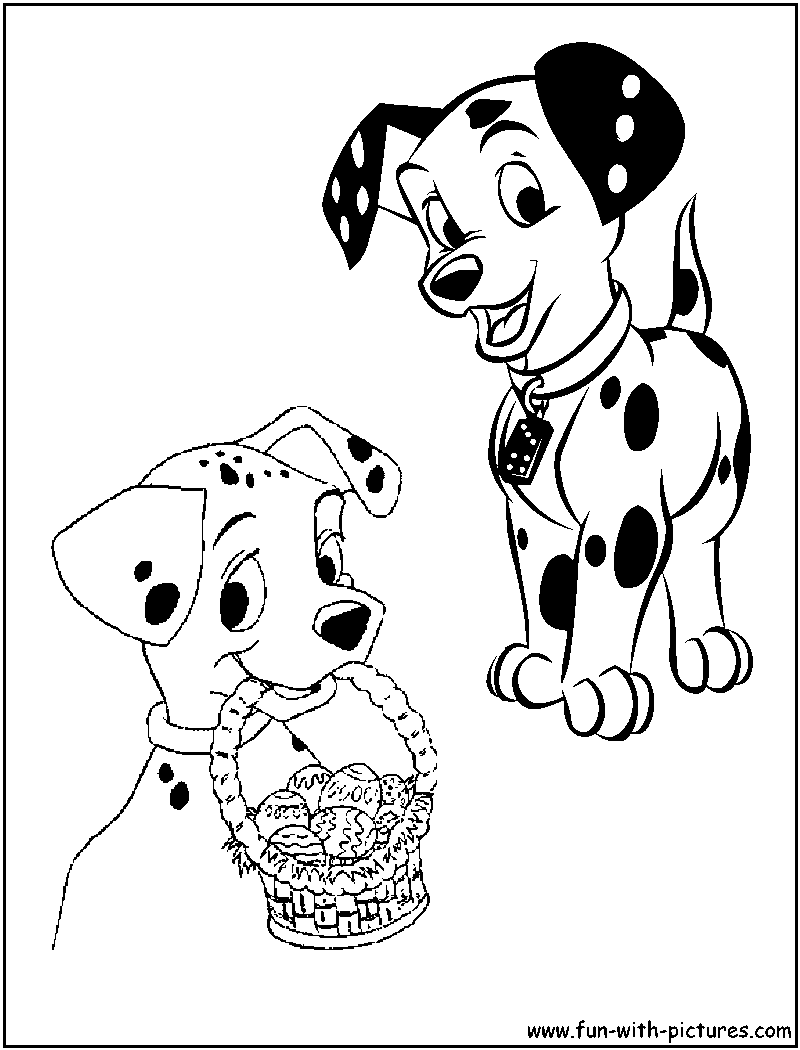 101dalmations Easter Coloring Page 
