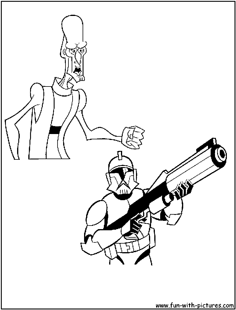 Alien Clonetrooper Coloring Page 