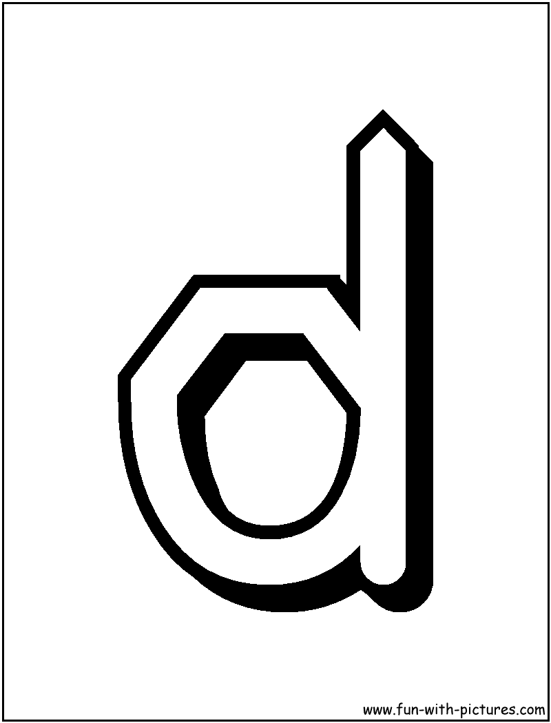 Alphabet Letter D Coloring Page 