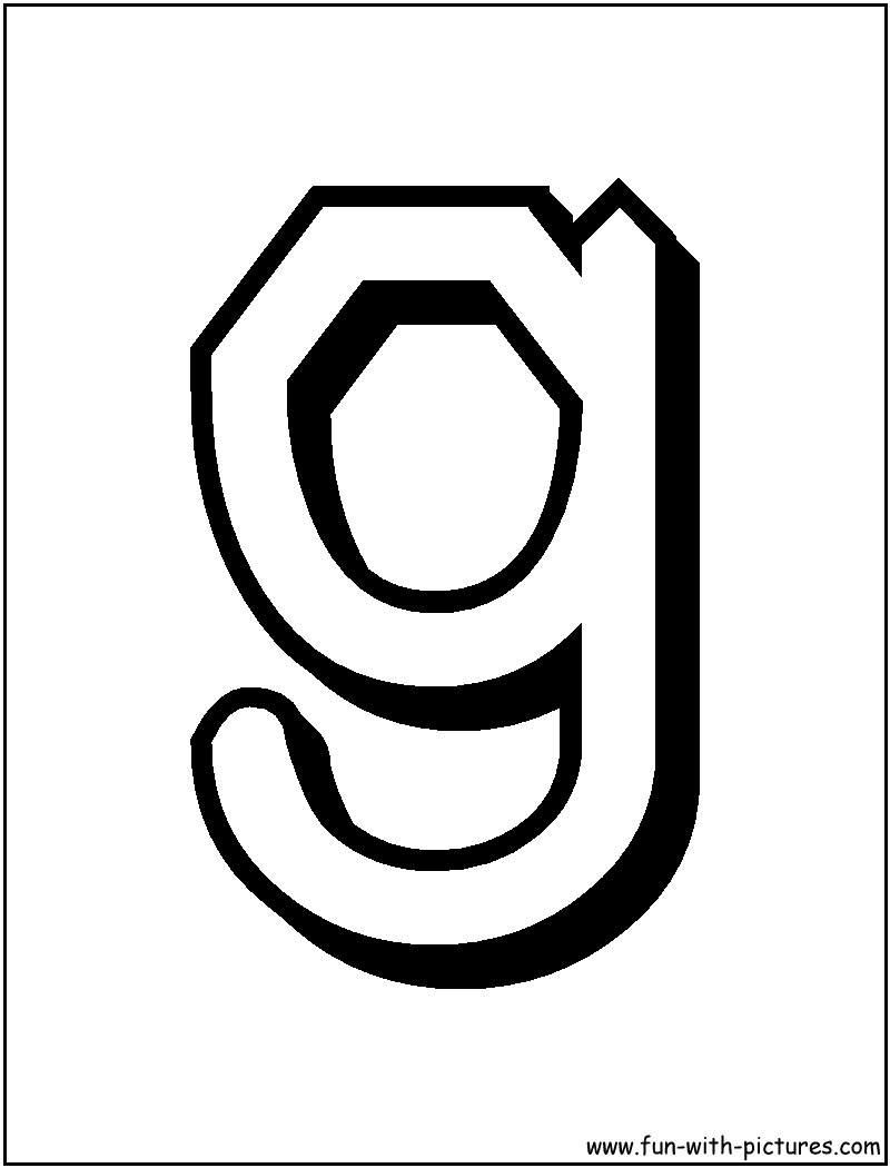 Alphabet Letter G Coloring Page 