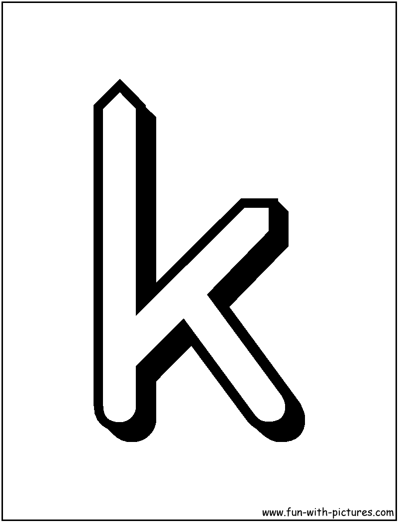 Alphabet Letter K Coloring Page 
