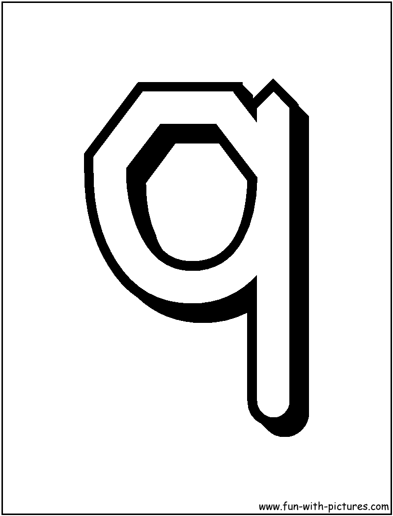 Alphabet Letter Q Coloring Page 