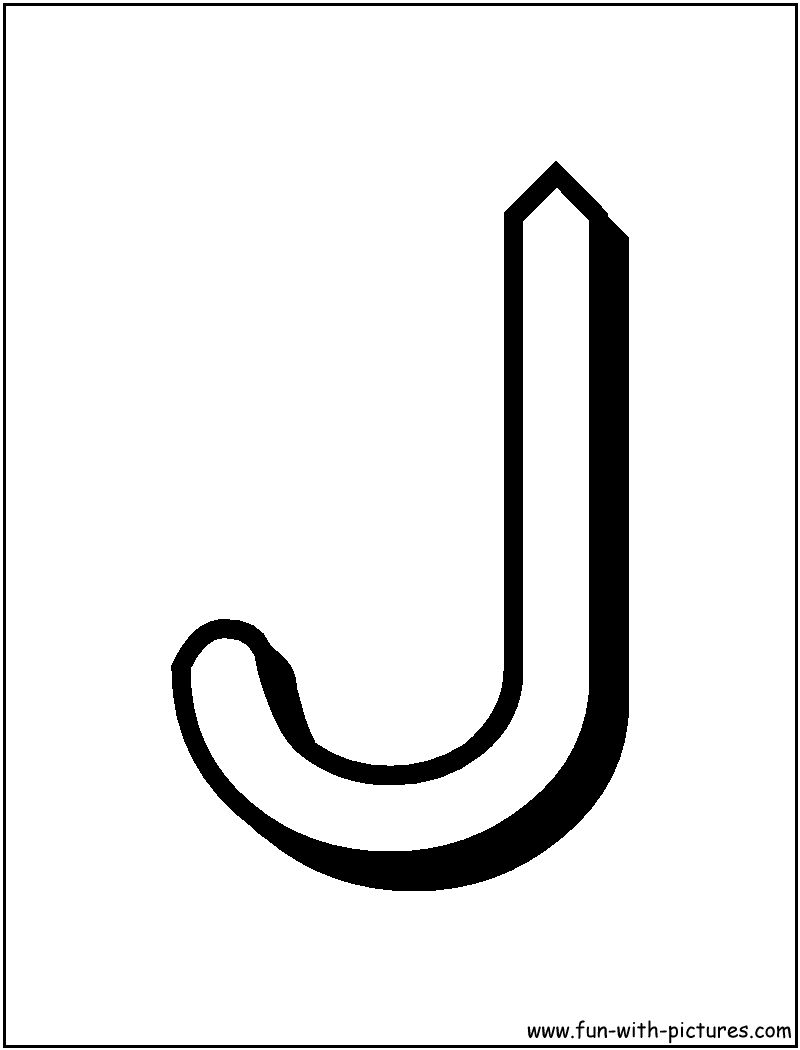 Alphabet Letters J Coloring Page 
