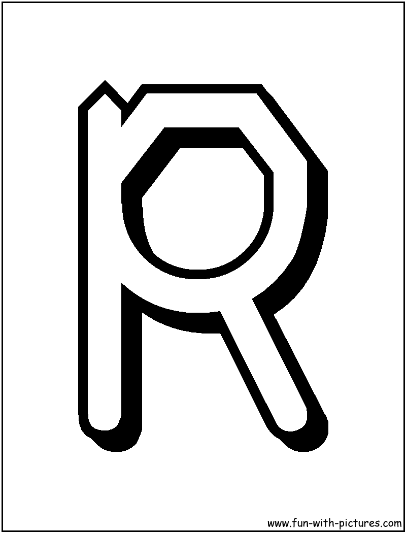 Alphabet Letters R Coloring Page 