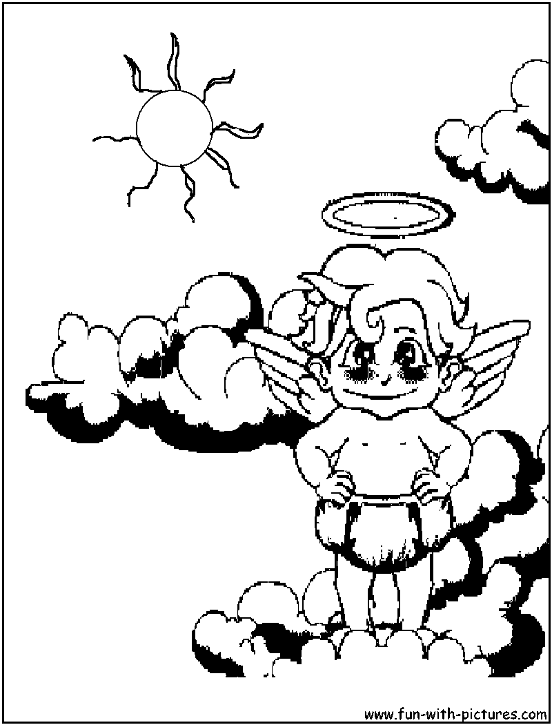 Angel Picture Coloring Page3 