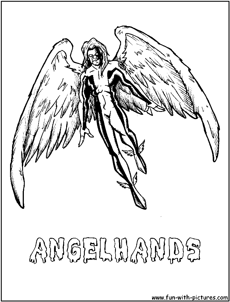 Angelhands Coloring Page 
