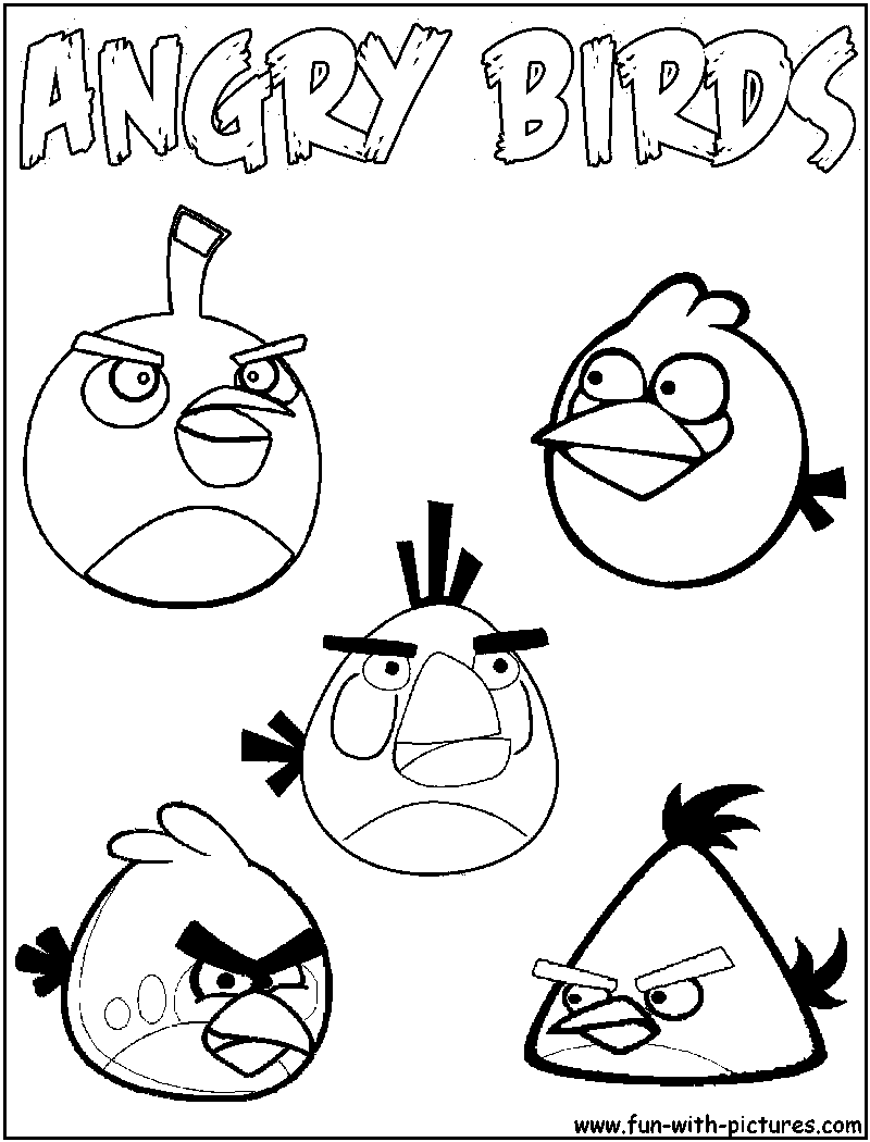 Angry Birds Colouring Pages that You Can Use as Templates
