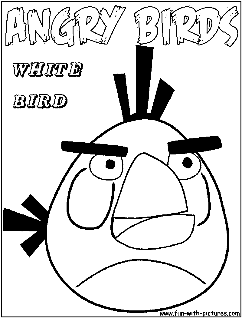 Angrybirds Whitebird Coloring Page 