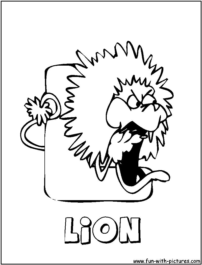 Animal Alphabets L Coloring Page 