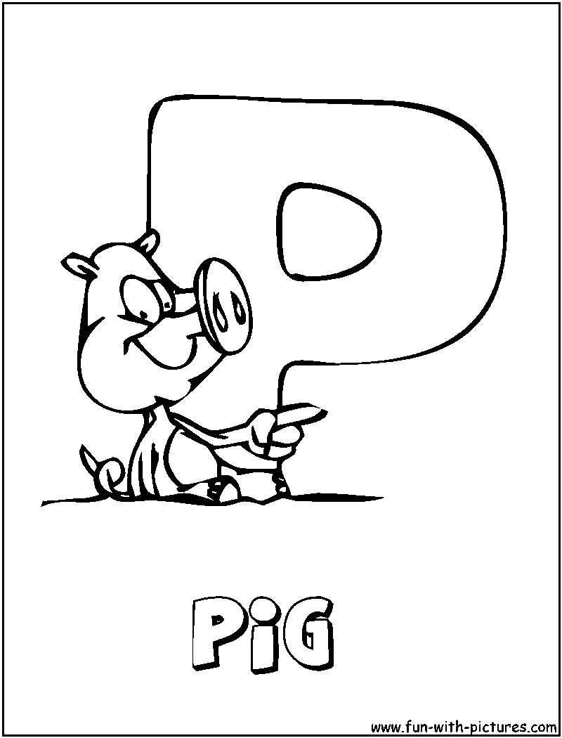 Animal Alphabets P Coloring Page 