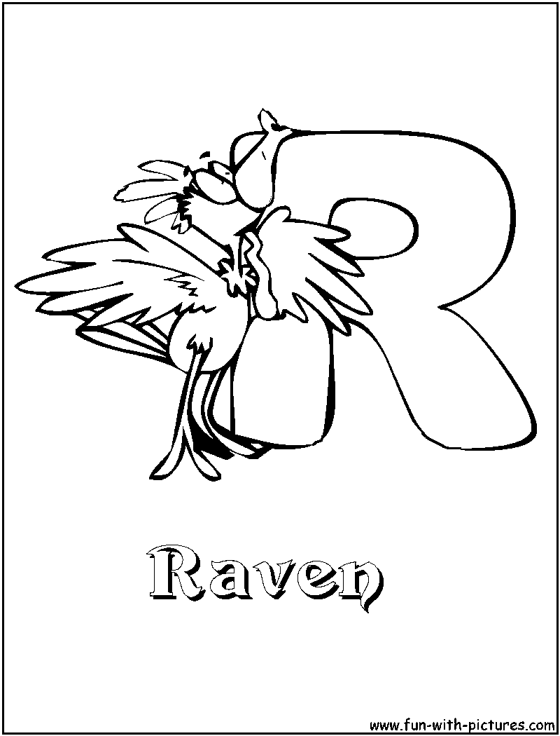 Animal Alphabets R Coloring Page 