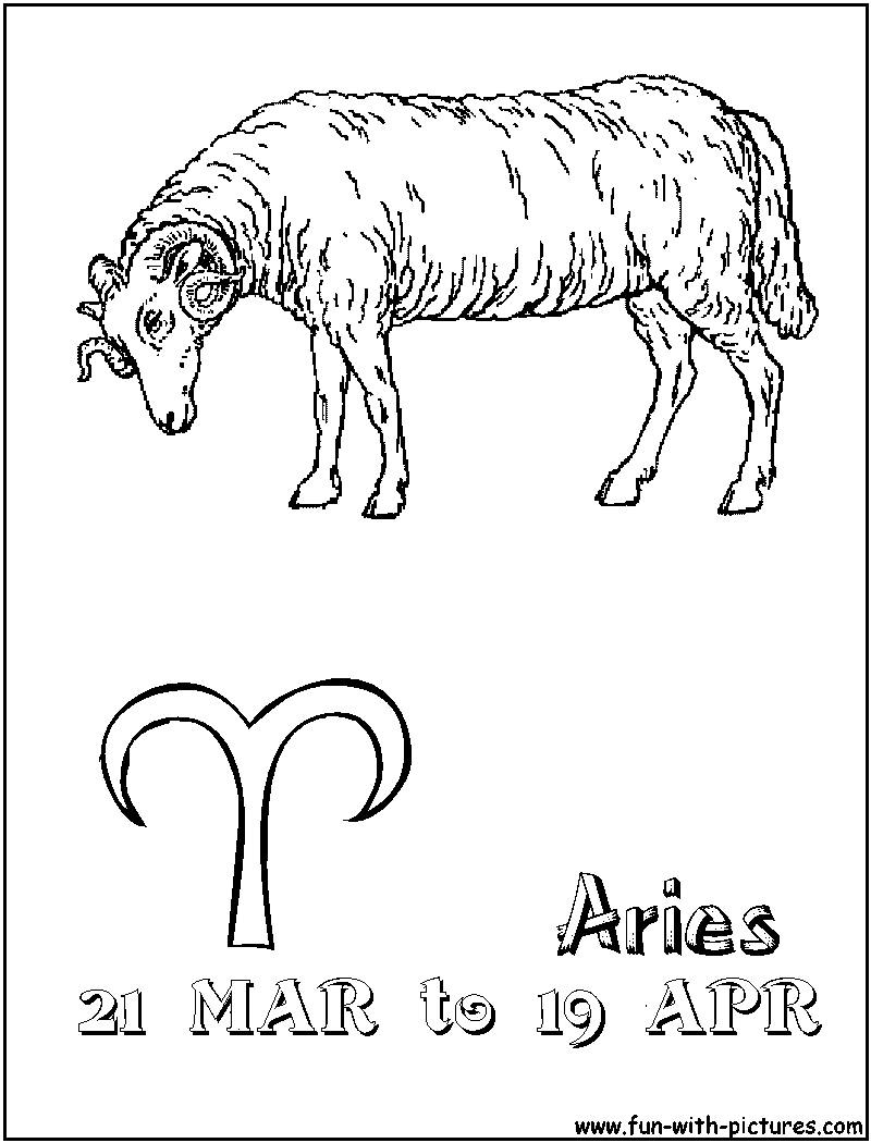 Aries Coloring Page 