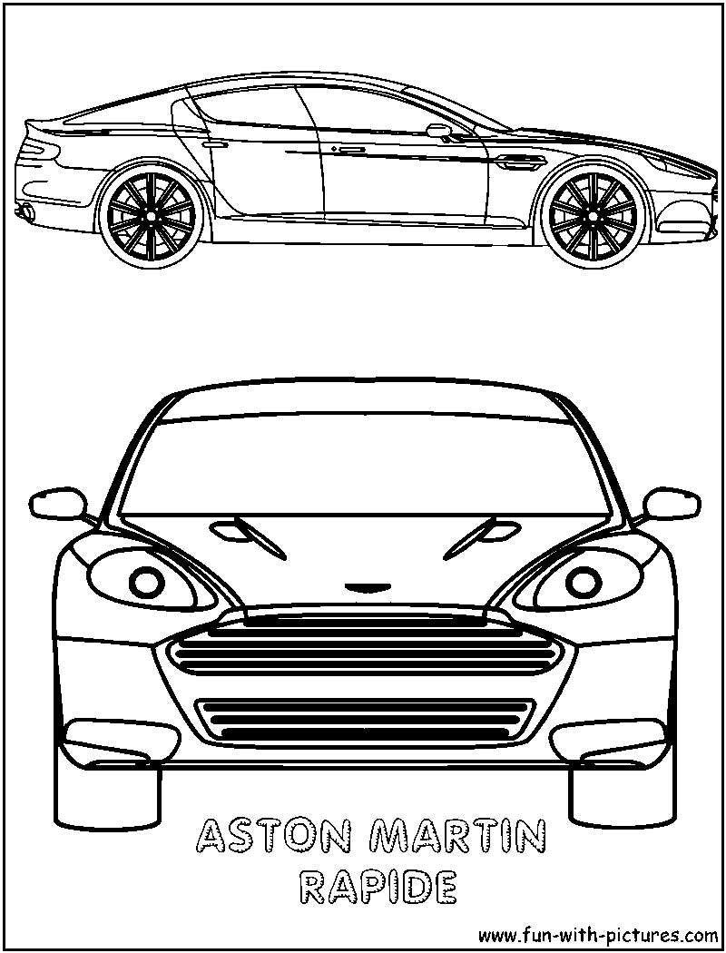 Astonmartin Rapide Coloring Page 