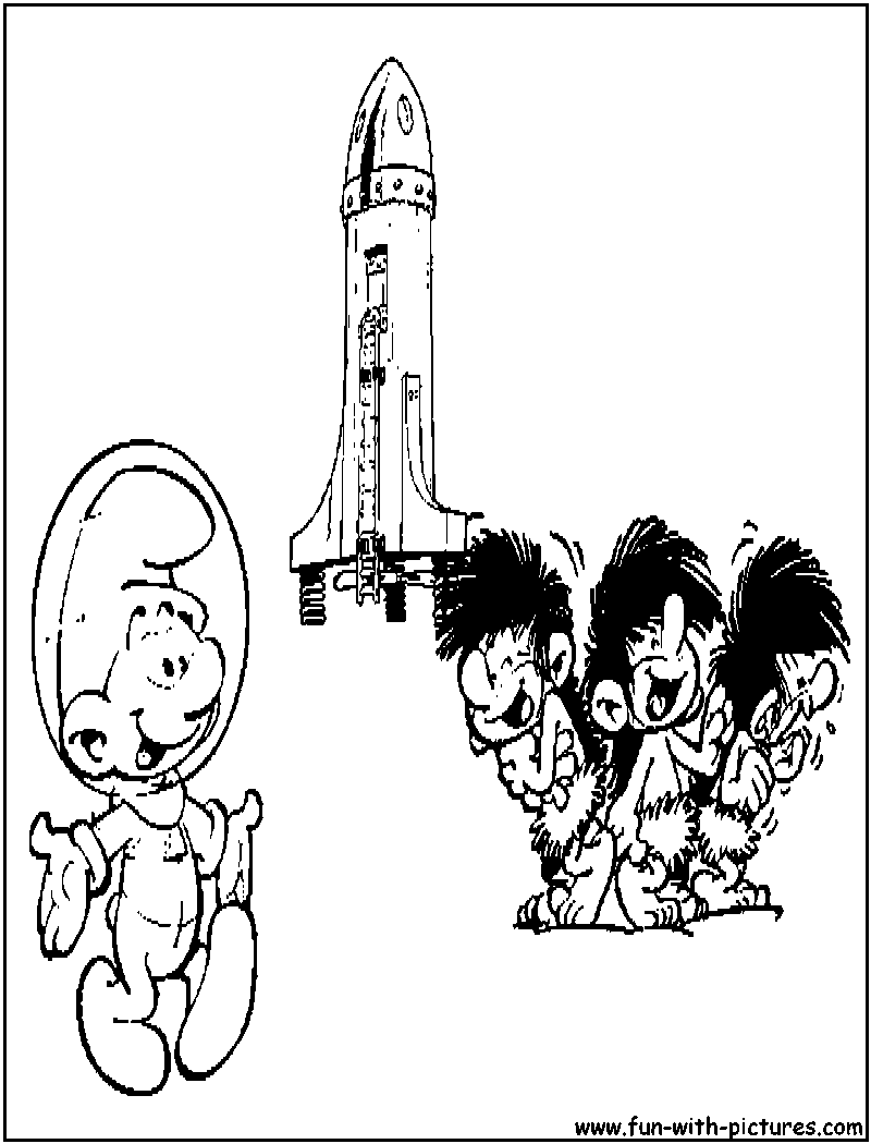Astrosmurf Coloring Page 
