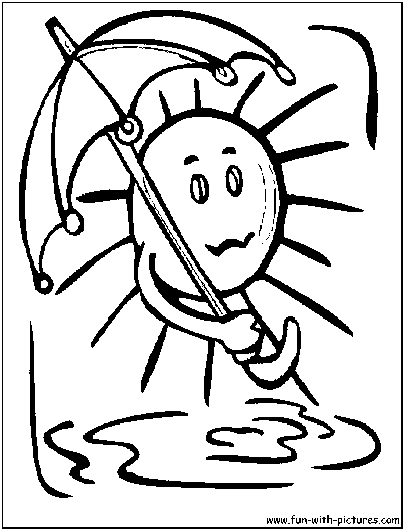 Autumn Sun Coloring Page 