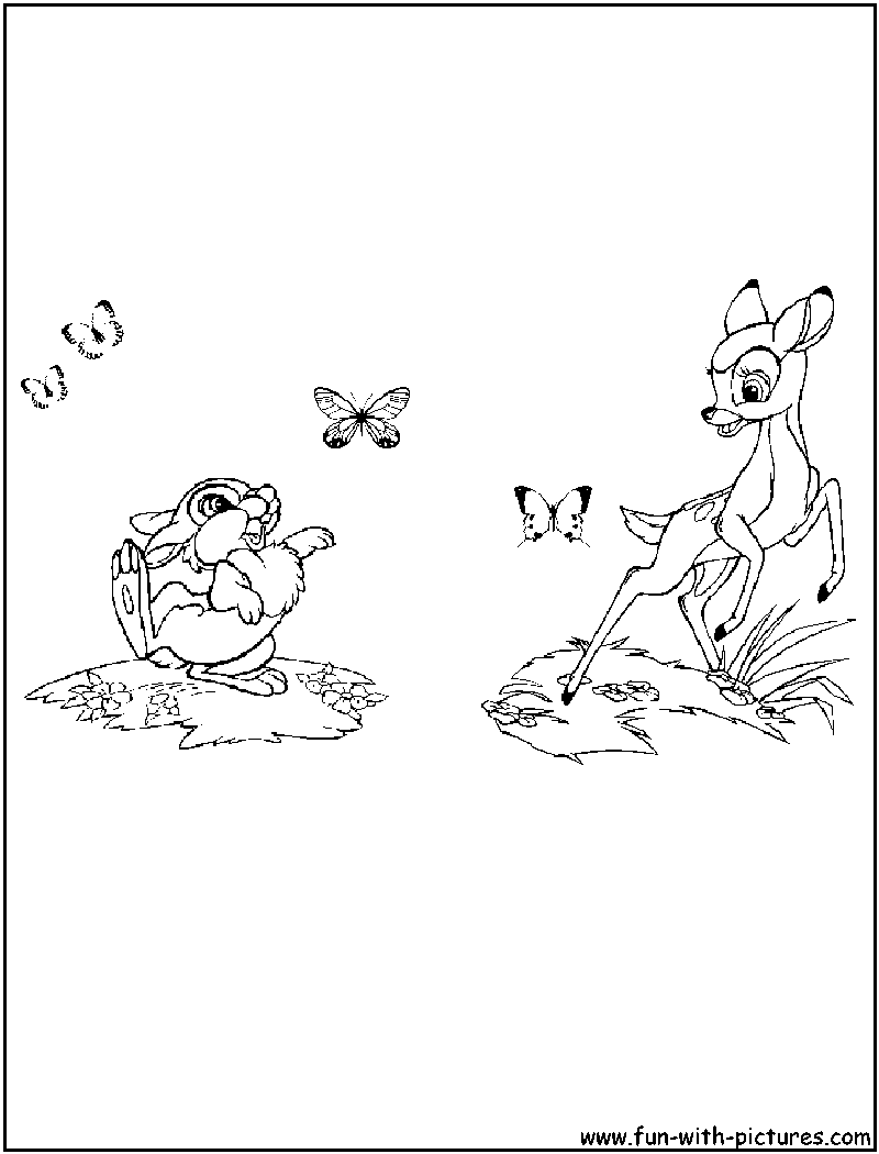 Bambi Coloring Page 