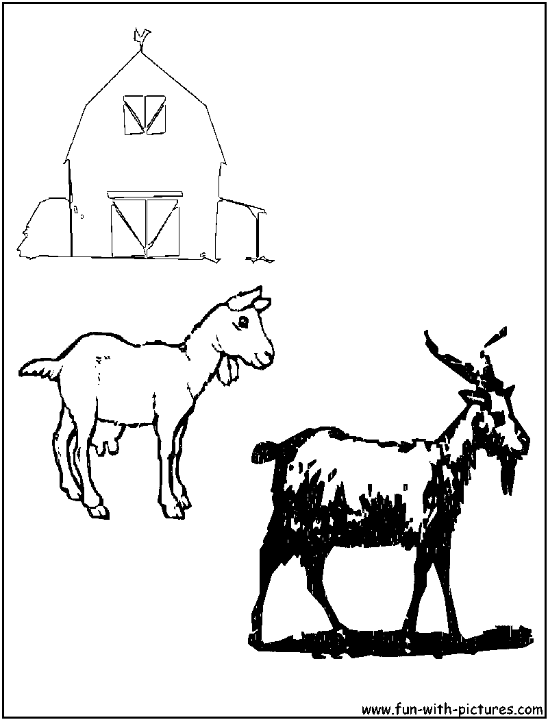 Barnyard Goat Coloring Page 