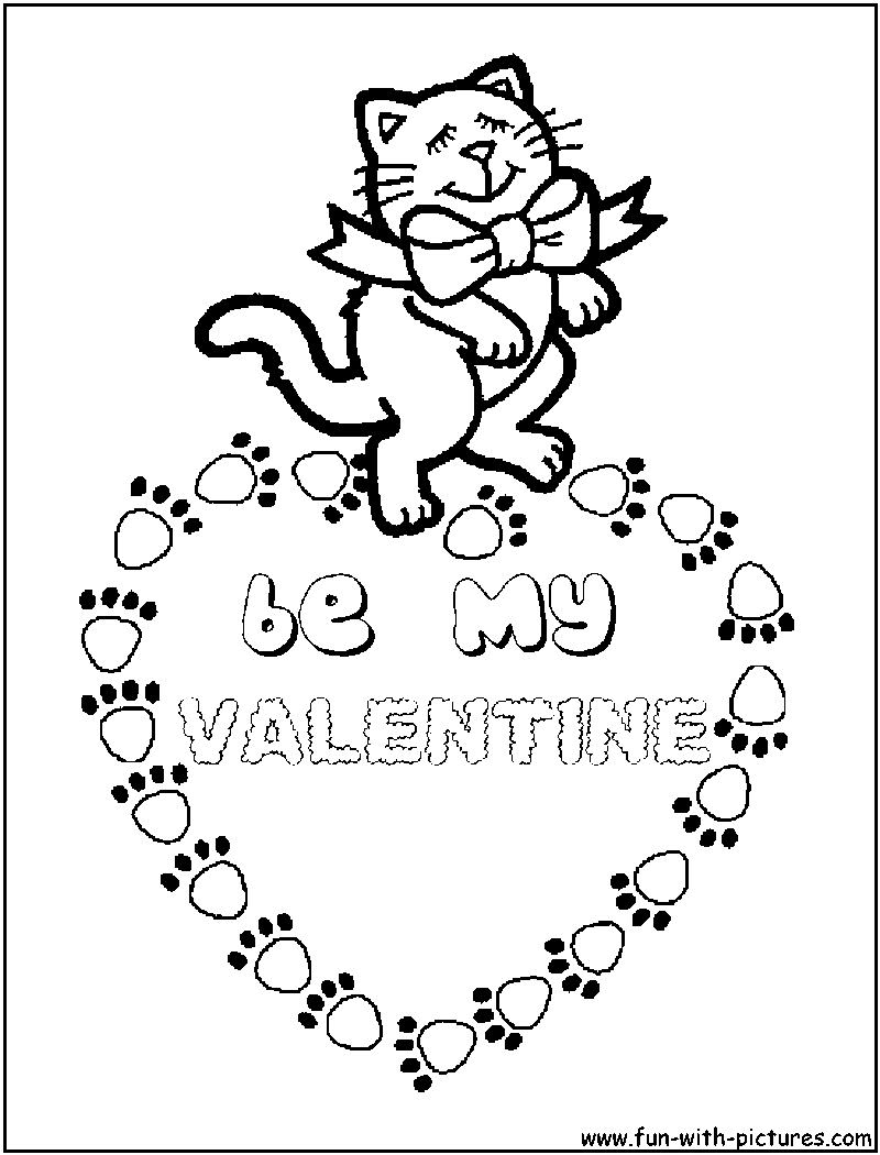 Be My Valentine Coloring Page 
