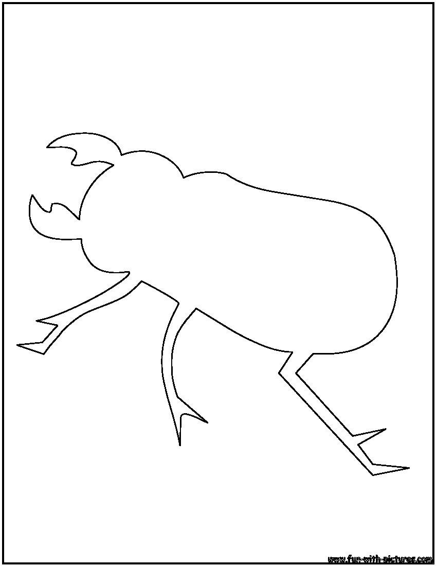 Beetle Outline Coloring Page 