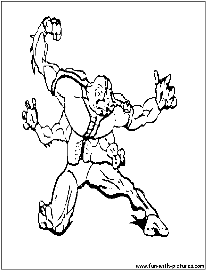Ben10 Fourarms Coloring Page 
