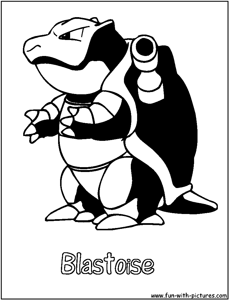 Blastoise Coloring Page 