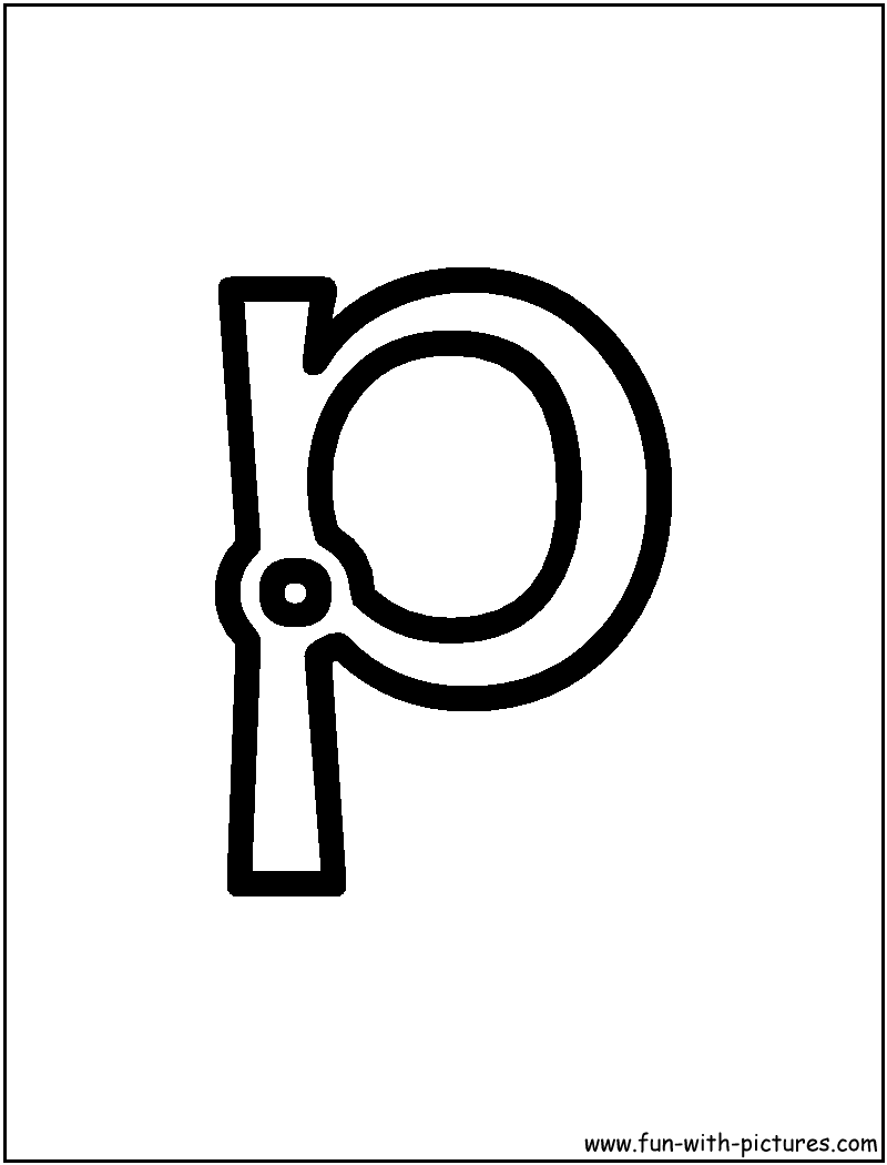 Block P Coloring Page 