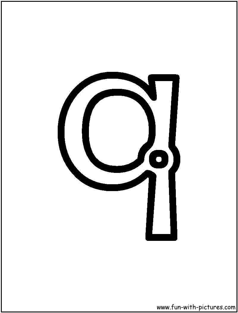 Block Q Coloring Page 