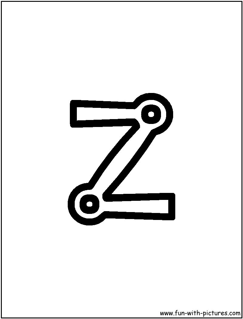Block Z Coloring Page 