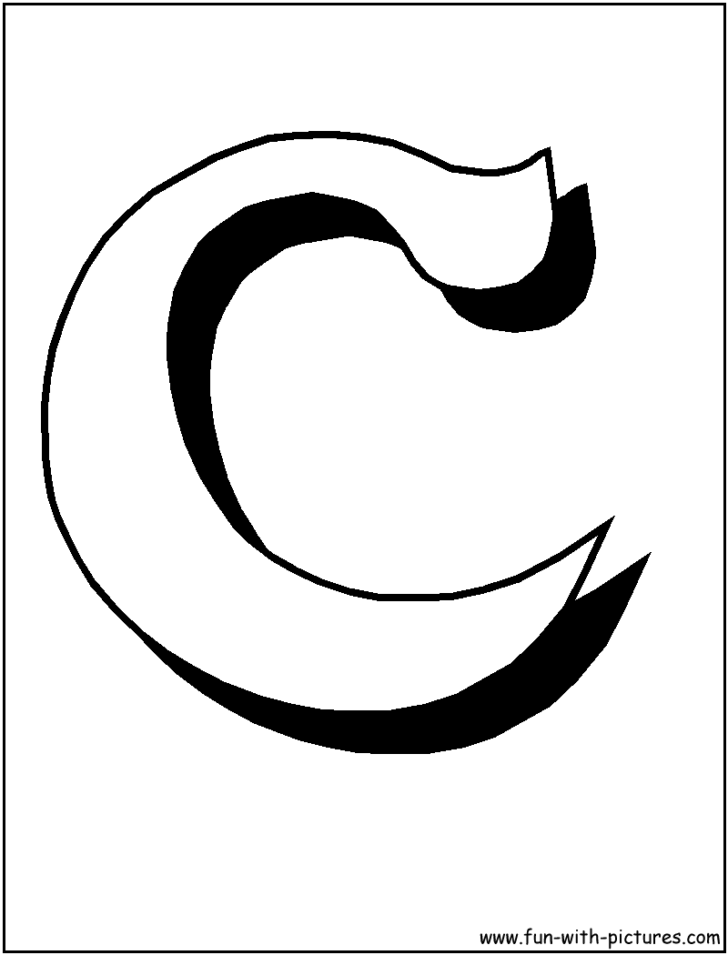 Blockletters C Coloring Page 