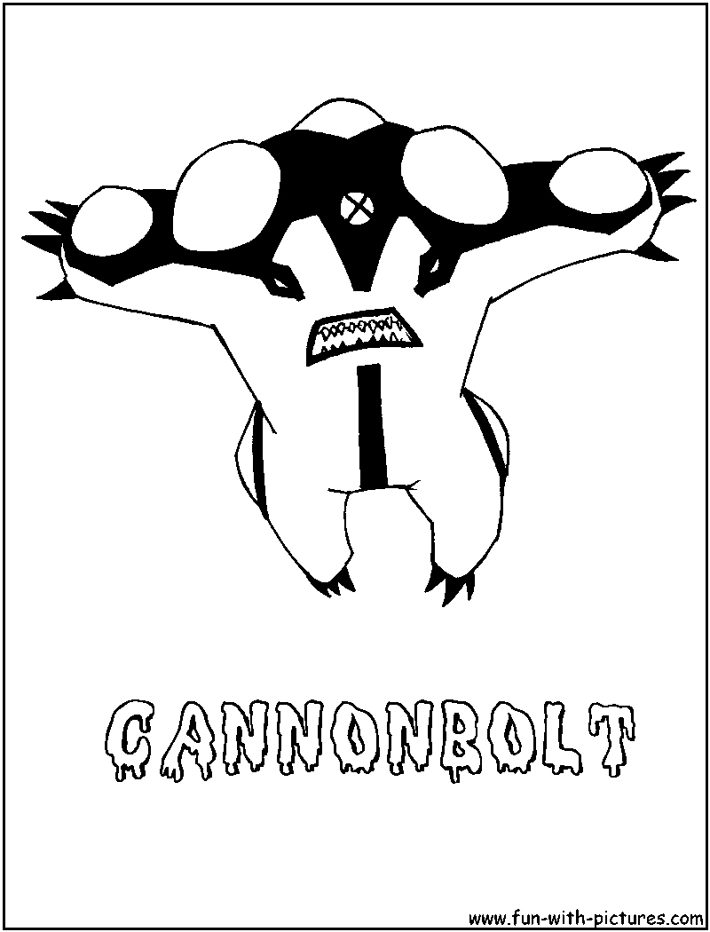 ultimate cannonbolt coloring pages - photo #7