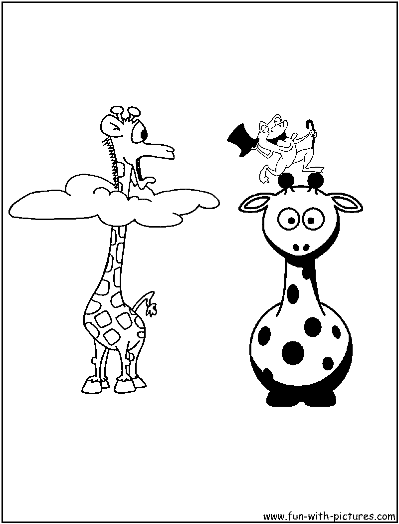 Cartoon Animal Picture Coloring Page18 