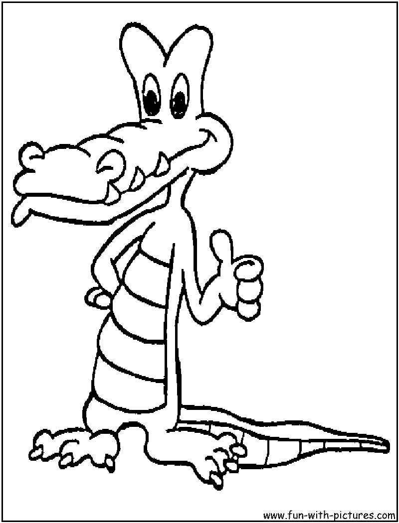 Cartoonalligator Coloring Page 