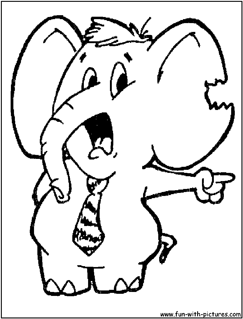Cartoonelephant Coloring Page 