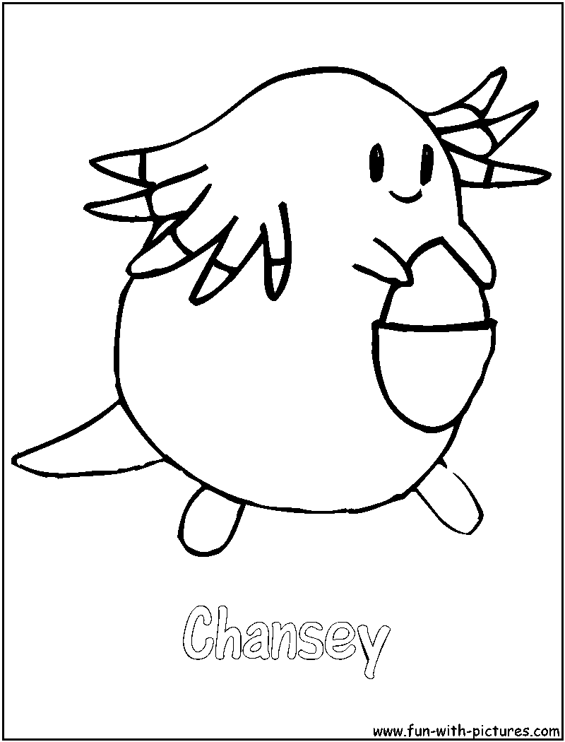 Chansey Coloring Page 