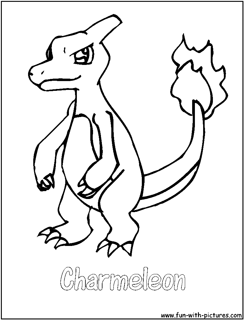 Charmeleon Coloring Page 