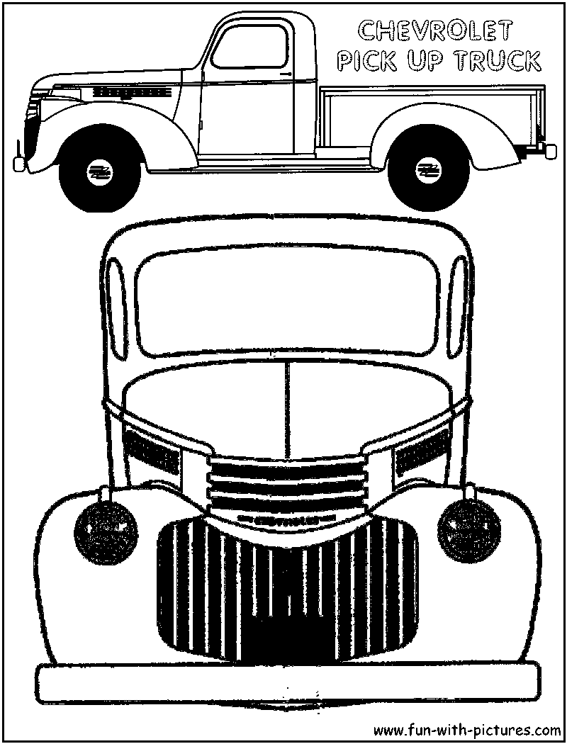 Chevy Pickup Truck Coloring Page 