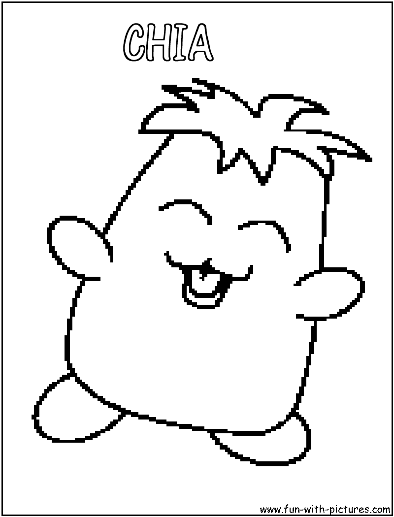Chia Coloring Page 