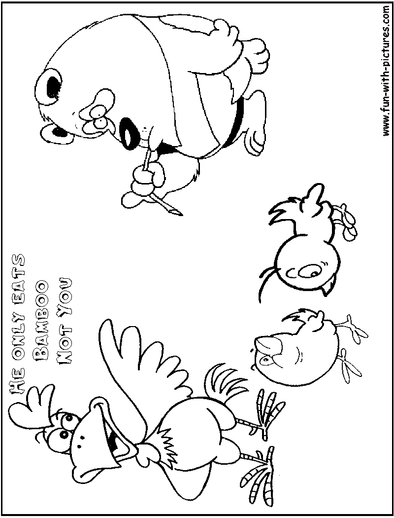 Chicken Bear Coloring Page 