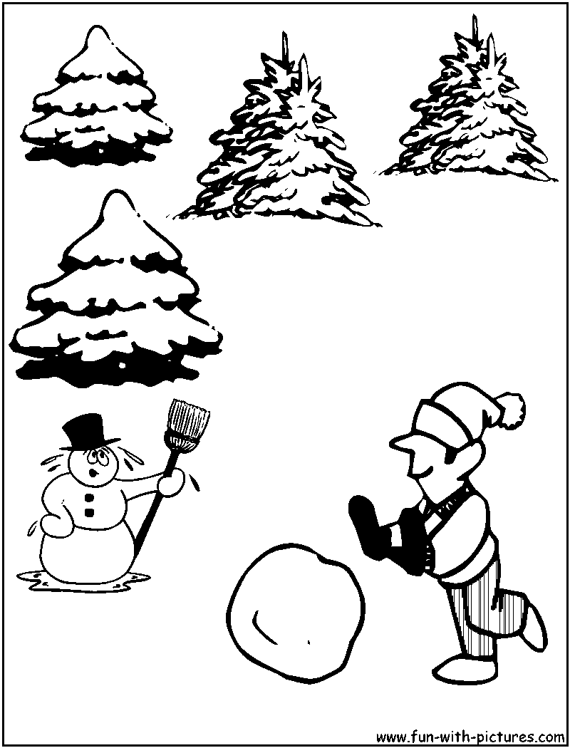 Christmas Cleanup Coloring Page 