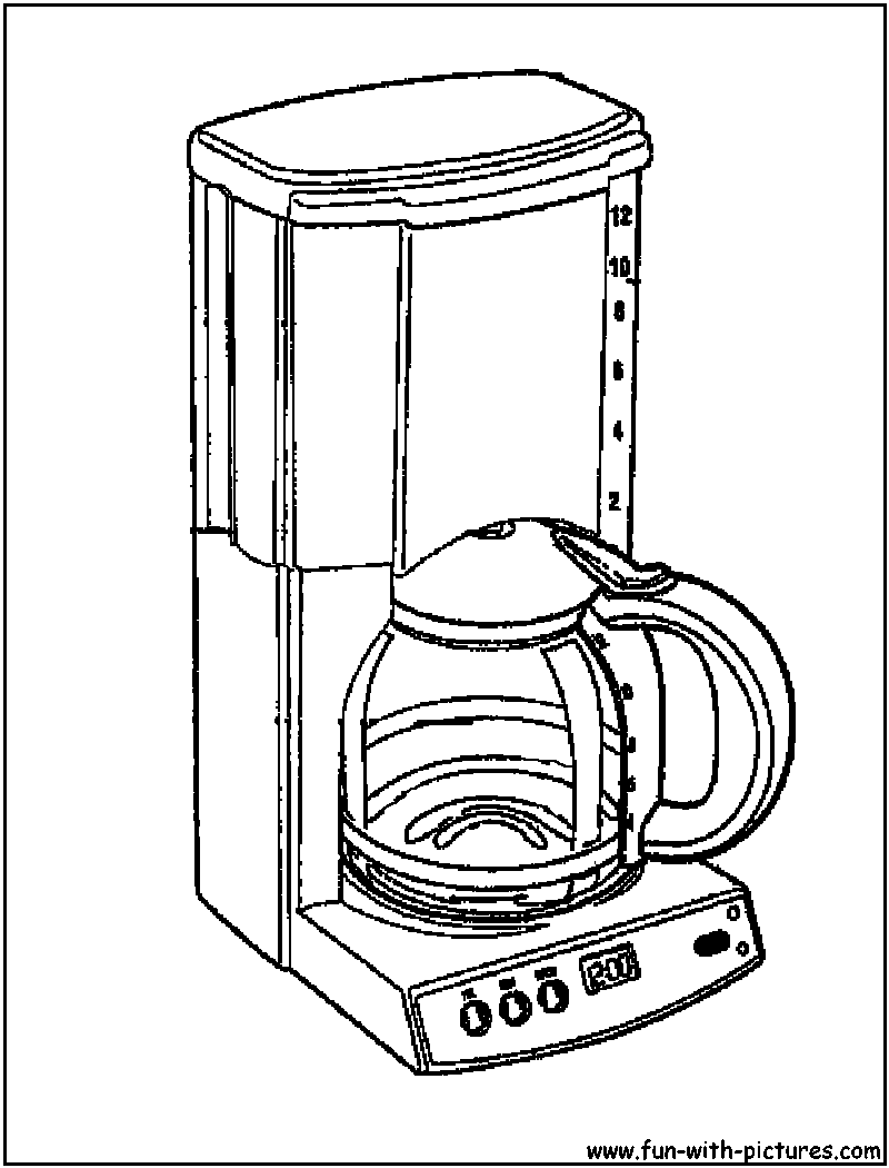 Coffeemaker Coloring Page 