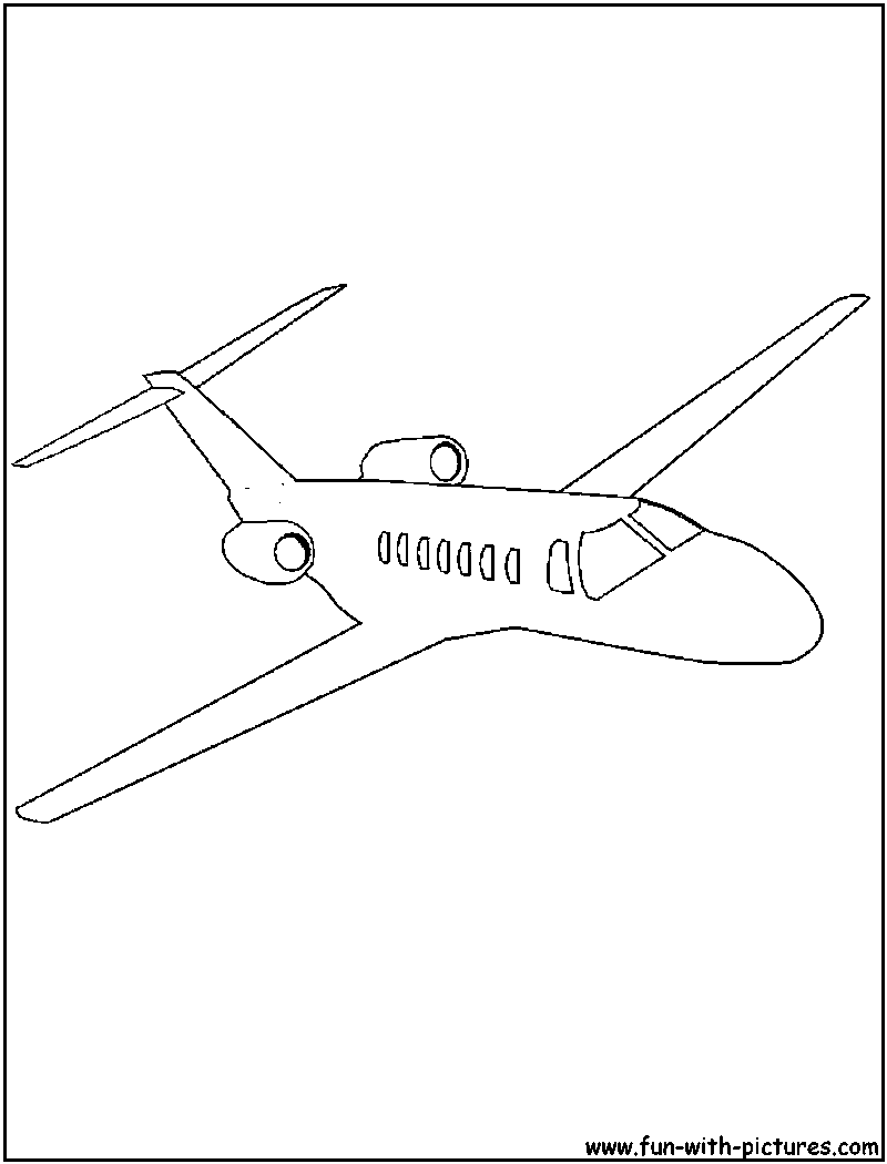 Commercial Airplane Coloring Page 