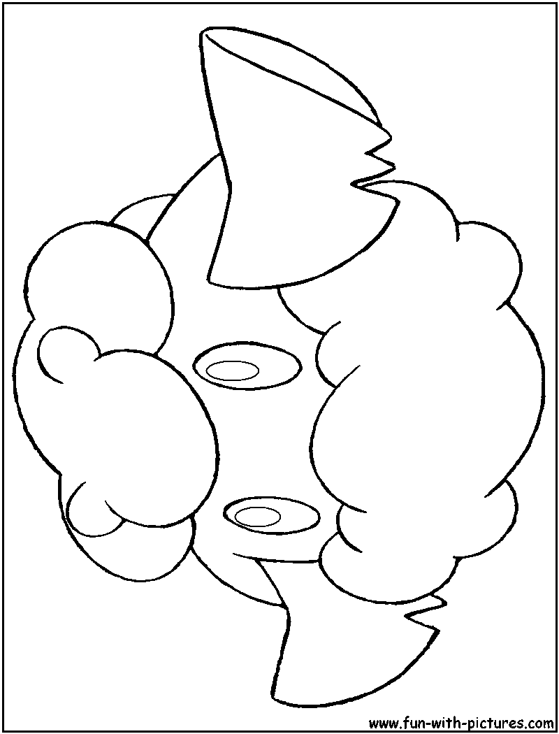 Cottonee Coloring Page 