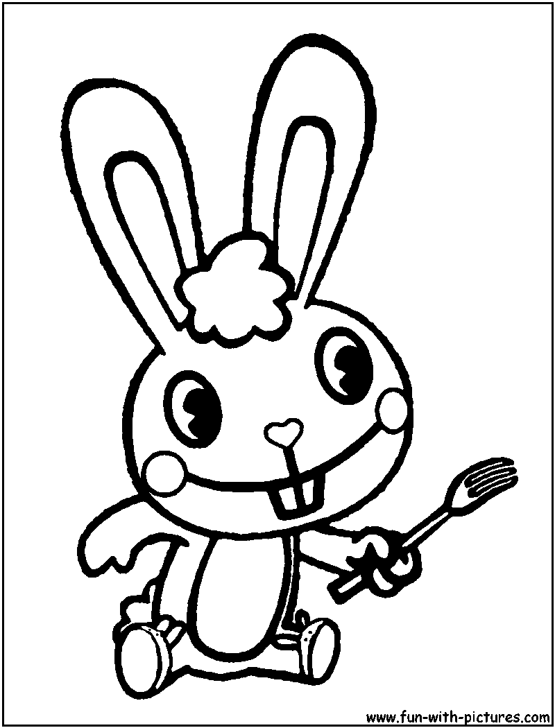 Cuddles Coloring Page 