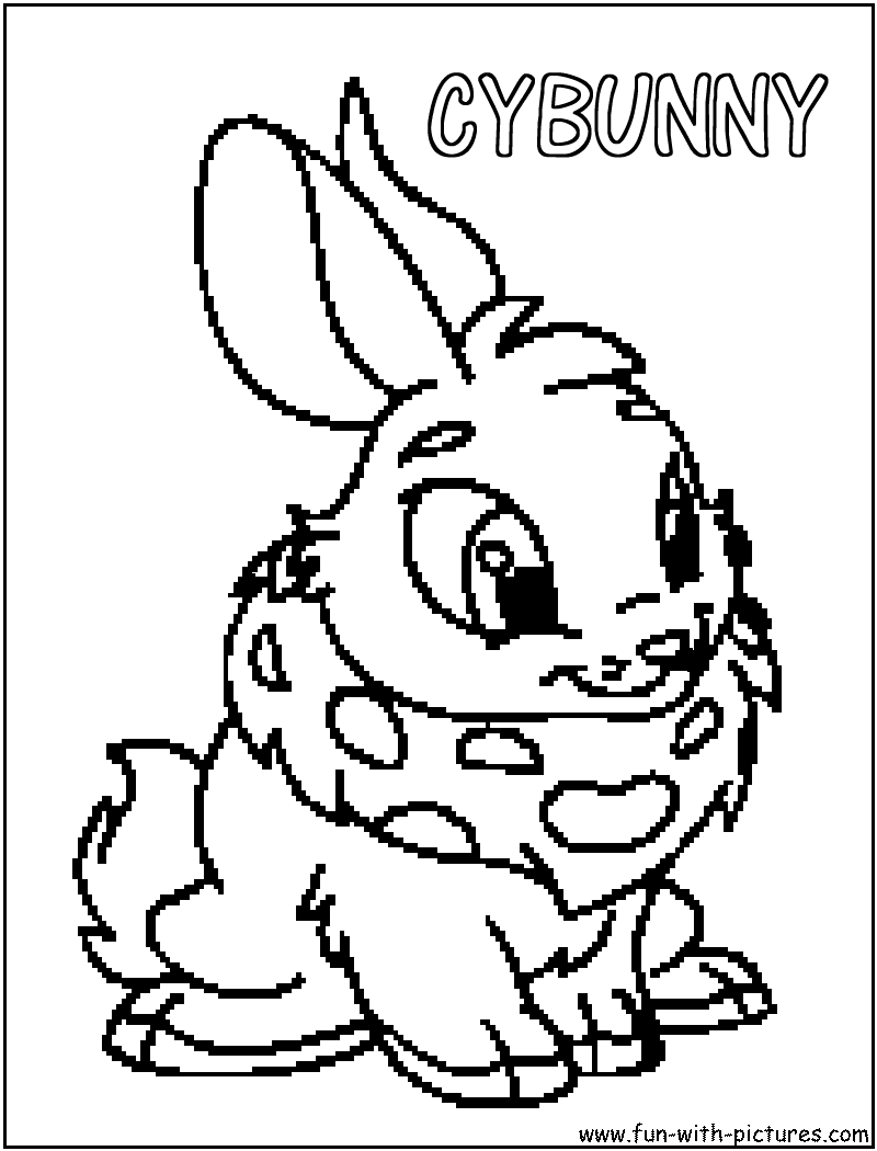 Cybunny Coloring Page 