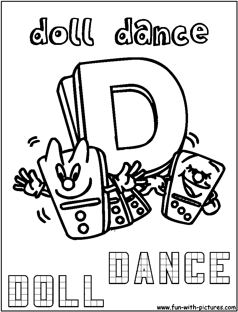 D Doll Dance Coloring Page 