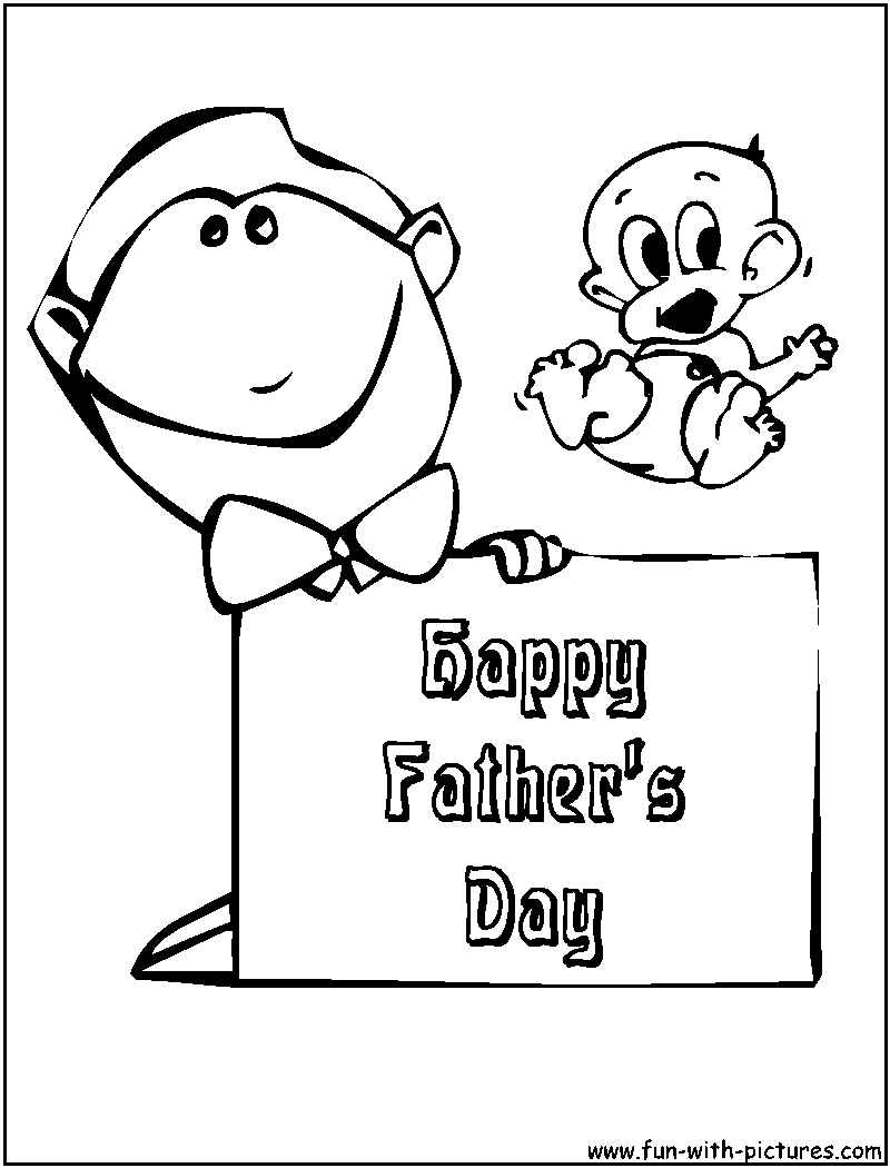 Dads Day Coloring Page 