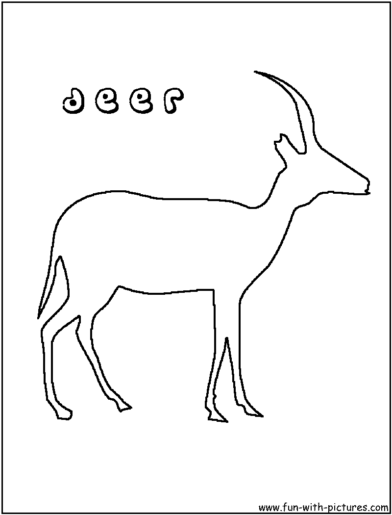 Deer Coloring Page 