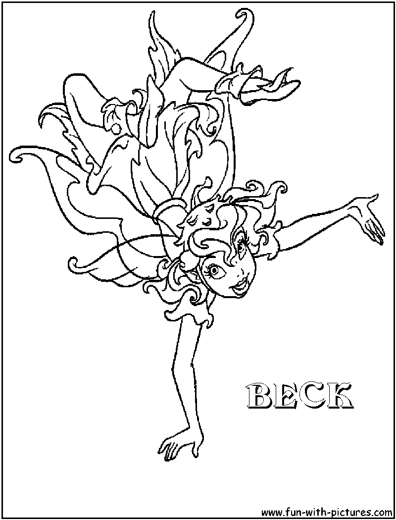 Disney Fairy Beck Coloring Page 