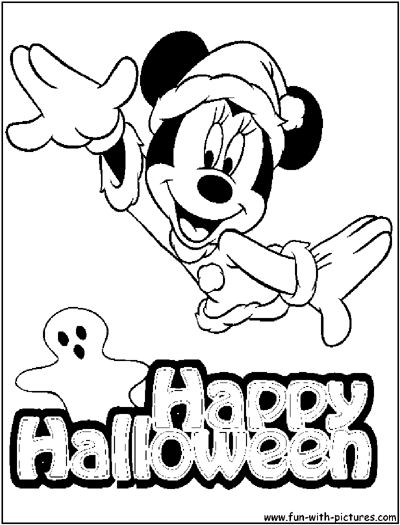 Disney Halloween Coloring Page 