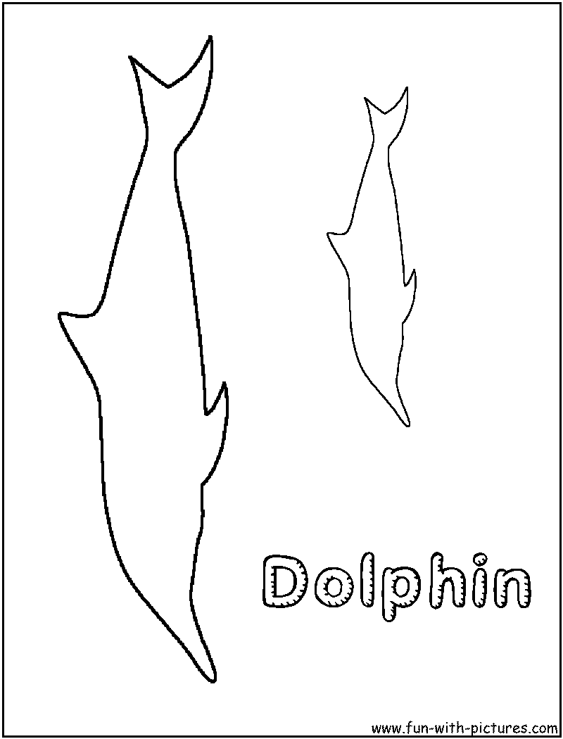 Dolphin Coloring Page 